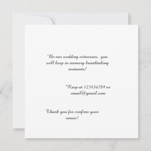 Blue Butterflies Wedding Invitation Kaart (Achterkant)