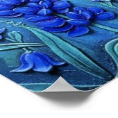 Blue Butterflies with Blue Flowers, Poster (Hoek)