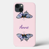 Blue butterflips Case-Mate iPhone case (Achterkant)