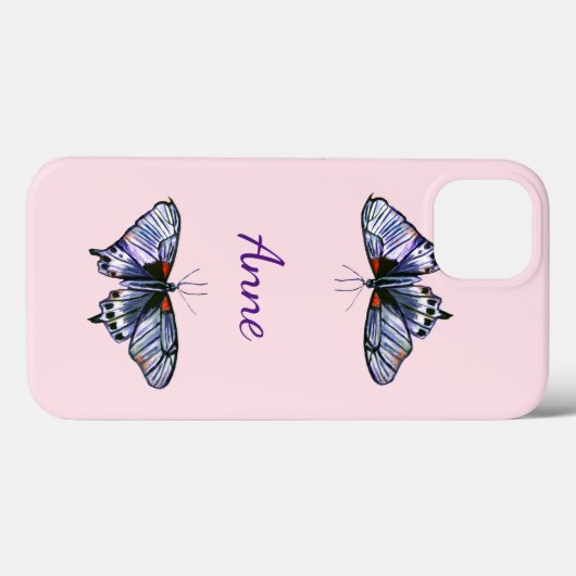 Blue butterflips Case-Mate iPhone case (Achterkant (horizontaal))