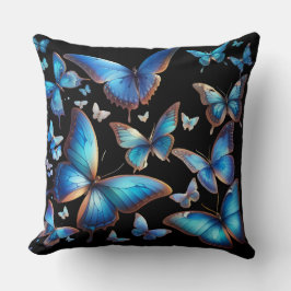 Blue butterflips kussen