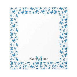 Blue butterflips notitieblok