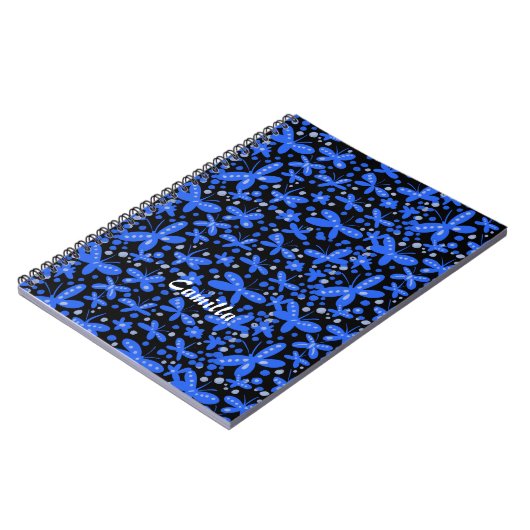 Blue butterflips notitieboek (Linkerzijde)