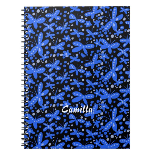 Blue butterflips notitieboek (Voorkant)