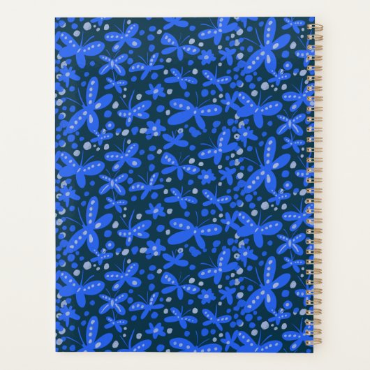 Blue butterflips planner (Achterkant)