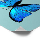 Blue butterflips poster (Hoek)