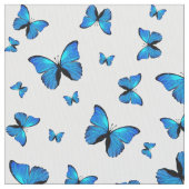 Blue butterflips stof (Close Up)