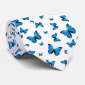 Blue butterflips stropdas (Opgerold)