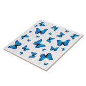 Blue butterflips tegeltje (Zijkant)