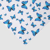 Blue butterflips tissuepapier (Detail)