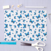 Blue butterflips tissuepapier (Craft)