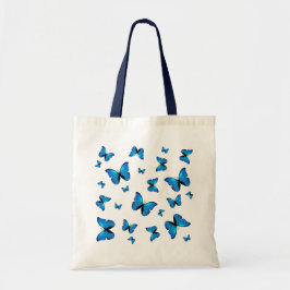 Blue butterflips tote bag