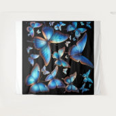 Blue butterflips wandkleed (Voorkant (horizontaal))