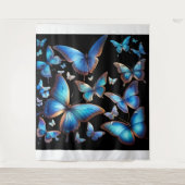 Blue butterflips wandkleed (Voorkant)