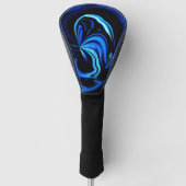 Blue Butterfly Abstract Golfheadcover (Voorkant)