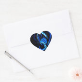 Blue Butterfly Abstract Hart Sticker (Envelop)