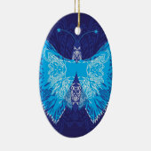 Blue Butterfly Abstract Keramisch Ornament (Rechts)