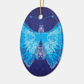 Blue Butterfly Abstract Keramisch Ornament (Links)