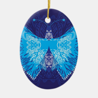 Blue Butterfly Abstract Keramisch Ornament