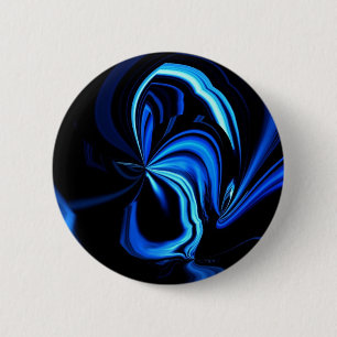 Blue Butterfly Abstract Ronde Button 5,7 Cm