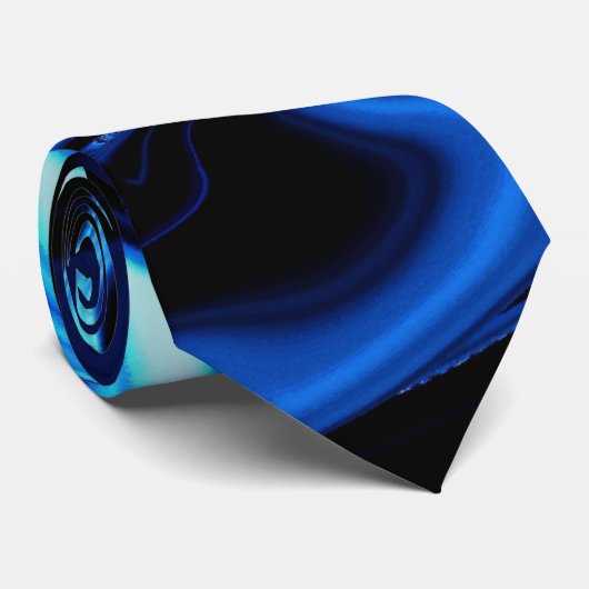 Blue Butterfly Abstract Stropdas (Opgerold)