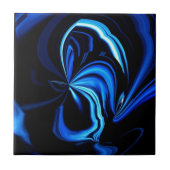 Blue Butterfly Abstract Tegeltje (Voorkant)