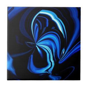Blue Butterfly Abstract Tegeltje