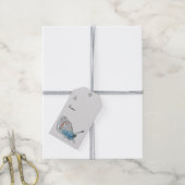 Blue Butterfly All Occasion Cadeau Label Cadeaulabel (Met Touw)