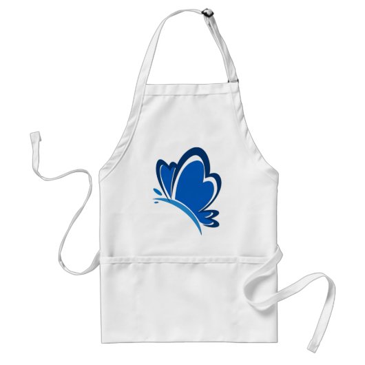 Blue Butterfly Apron Standaard Schort (Voorkant)