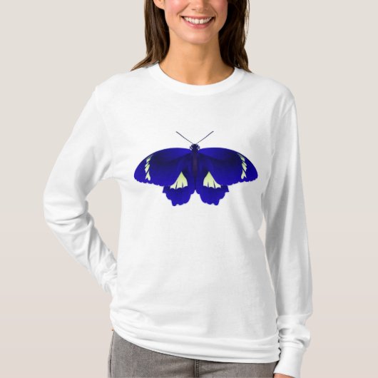 Blue Butterfly Art Monet T-shirt (Voorkant)