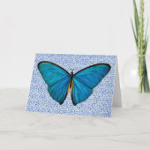 Blue Butterfly Art Note Card Kaart (Voorkant)