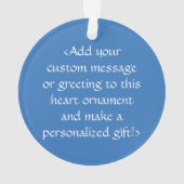 Blue Butterfly Awareness Ribbon-kerstversiering Ornament (achterkant)