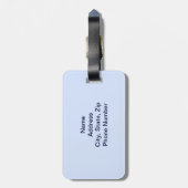 Blue Butterfly-Bagagelabel Bagagelabel (Achterkant verticaal)