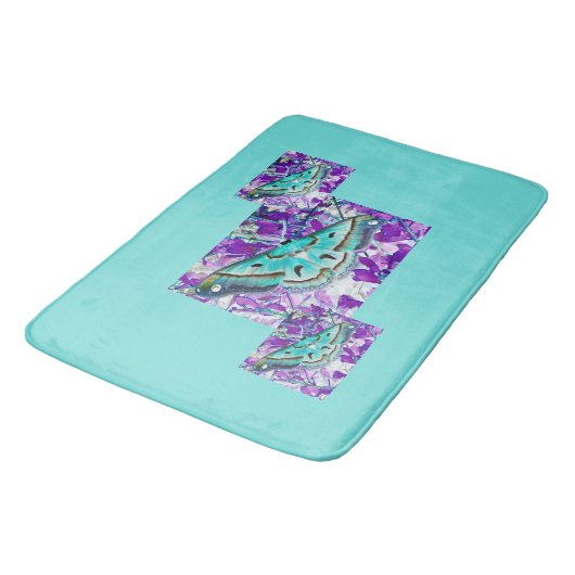 Blue Butterfly Bath Mat (Gekanteld)