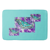 Blue Butterfly Bath Mat (Voorkant)