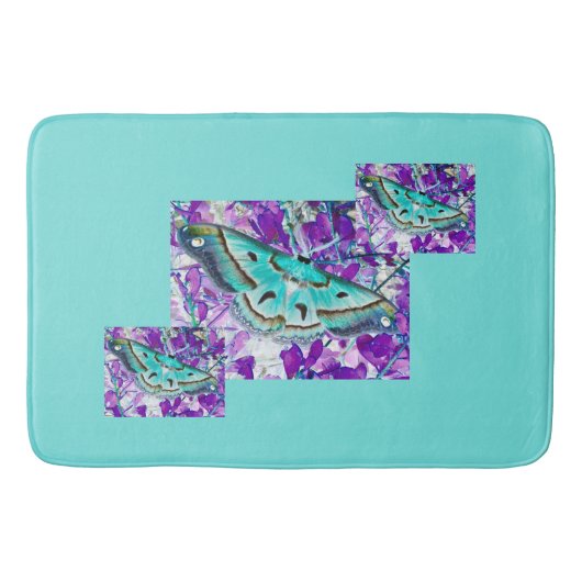 Blue Butterfly Bath Mat (Voorkant)