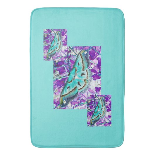 Blue Butterfly Bath Mat (Voorkant Verticaal)