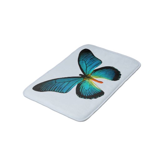 Blue Butterfly Bath Mat (Gekanteld)