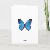 Blue Butterfly Birthday Wenskaart Kaart (Achterkant)