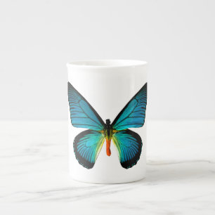 Blue Butterfly Bone China Mok