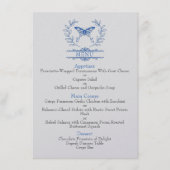 Blue Butterfly Bruiloft Suite 4.5" x 6.25" Menu (Voorkant)