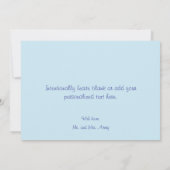 Blue Butterfly Chinoiserie Wedding Dank u kaart (Achterkant)