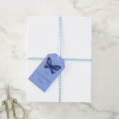 Blue Butterfly Custom Gift Labels Cadeaulabel (Met Touw)
