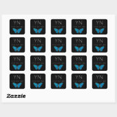 BLUE BUTTERFLY CUSTOM NAME STICKER (Vel)