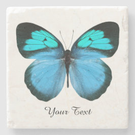 Blue Butterfly Custom Stone Onderzetter