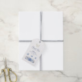 Blue Butterfly Dank je jongen Baby shower Cadeaulabel (Met Touw)