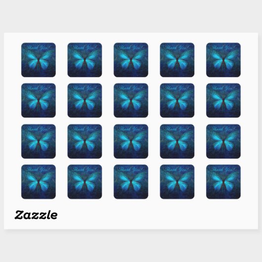 Blue Butterfly Dank u Sticker (Vel)