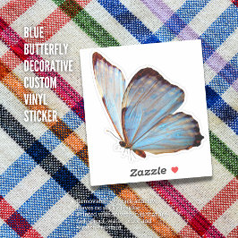 Blue Butterfly Decorative Custom Vinyl Sticker