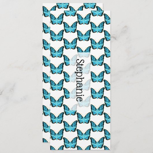 Blue Butterfly Design Bladwijzer (Voorkant / Achterkant)