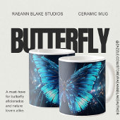 Blue Butterfly Design Keramische Mok